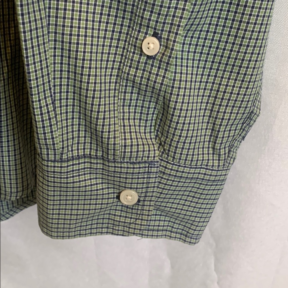 ST JOHNS BAY Men's Green Checkered Long Sleeve Shirt XXL - Picture 3 of 9